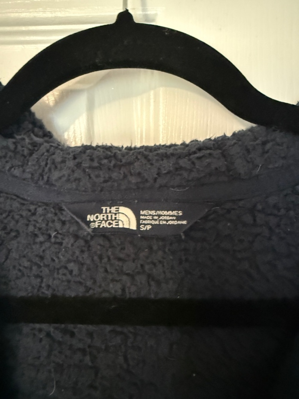 The North Face Navy Sherpa Jacket with Red Trim - Picture 3 of 8
